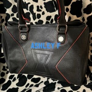 Black widow marvel loungefly tote purse